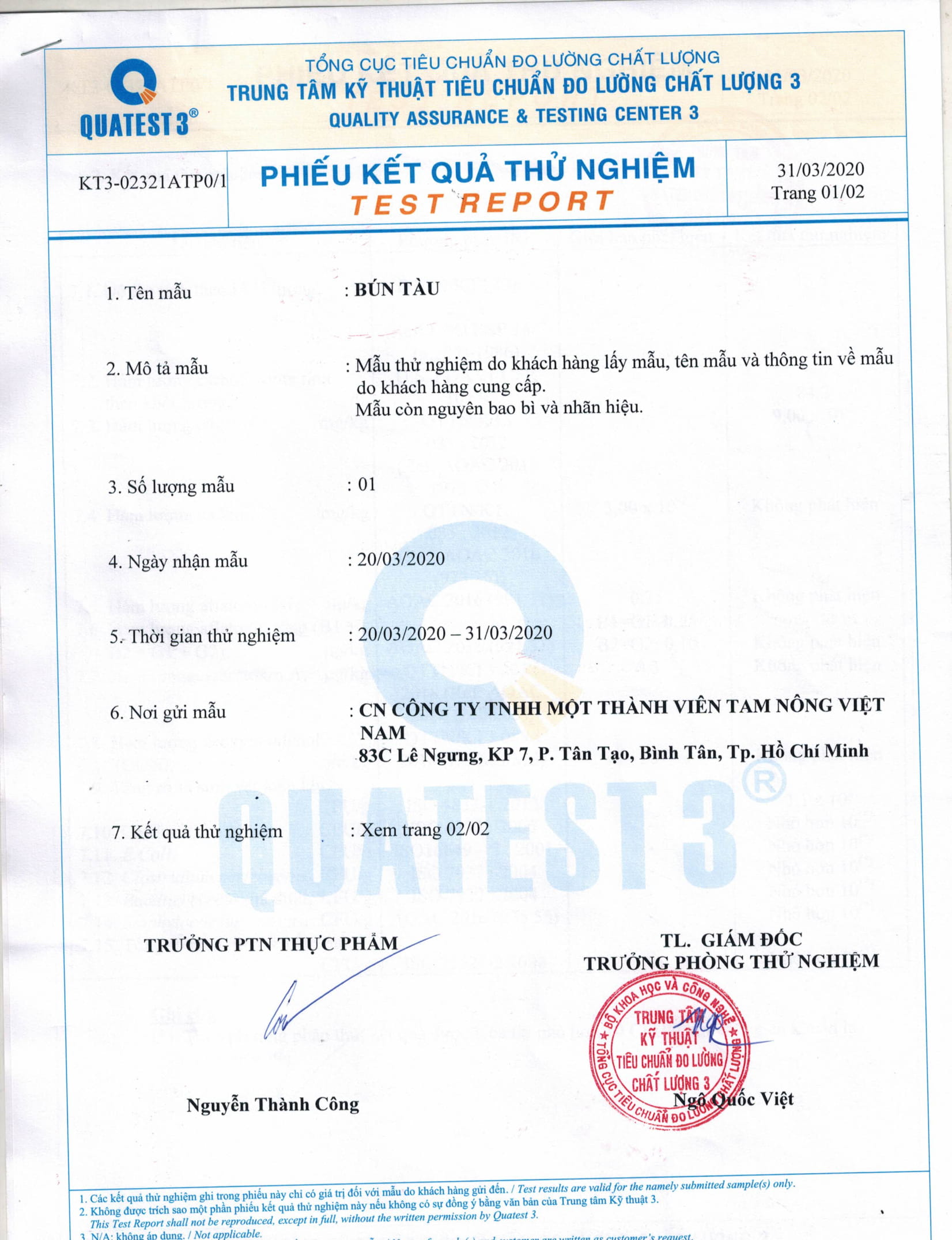 BÚN TÀU LỌN 180g VIỆT SAN