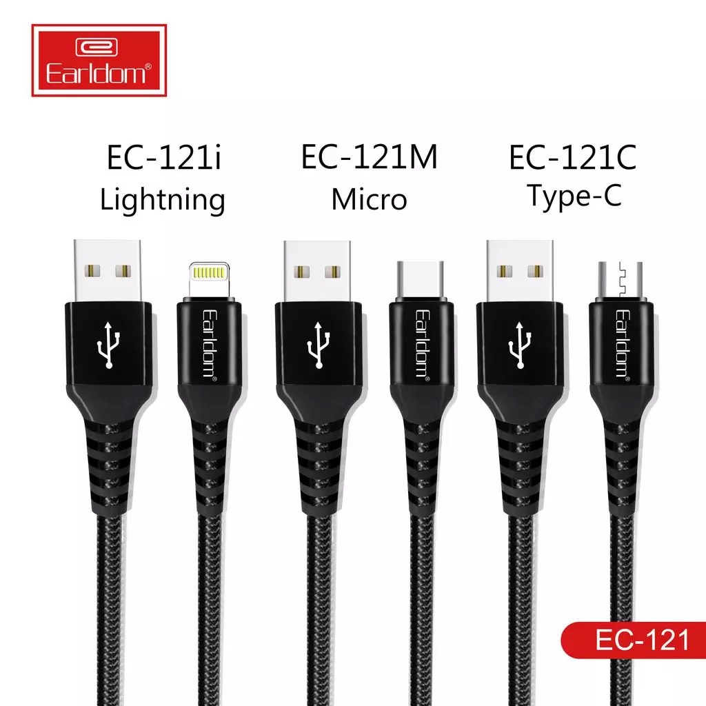 Dây Sạc Lightning Type C Micro Chính Hãng Earldom EC-121