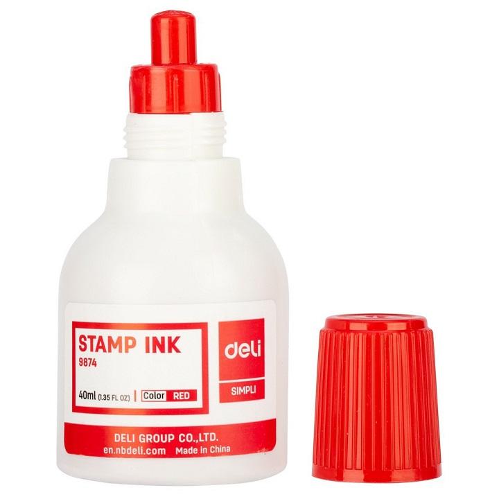 Mực con dấu Deli 9874 - 40ml