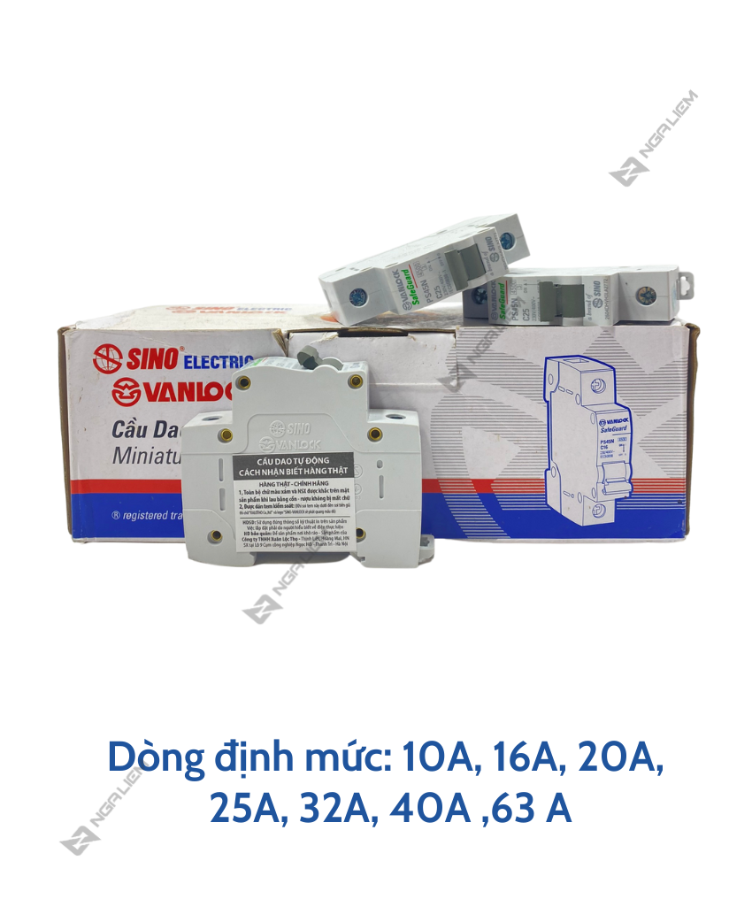 CB 1 Tép SINO (10A, 16A, 20A, 25A, 32A, 40A, 63A) PS45N - 1 Cực