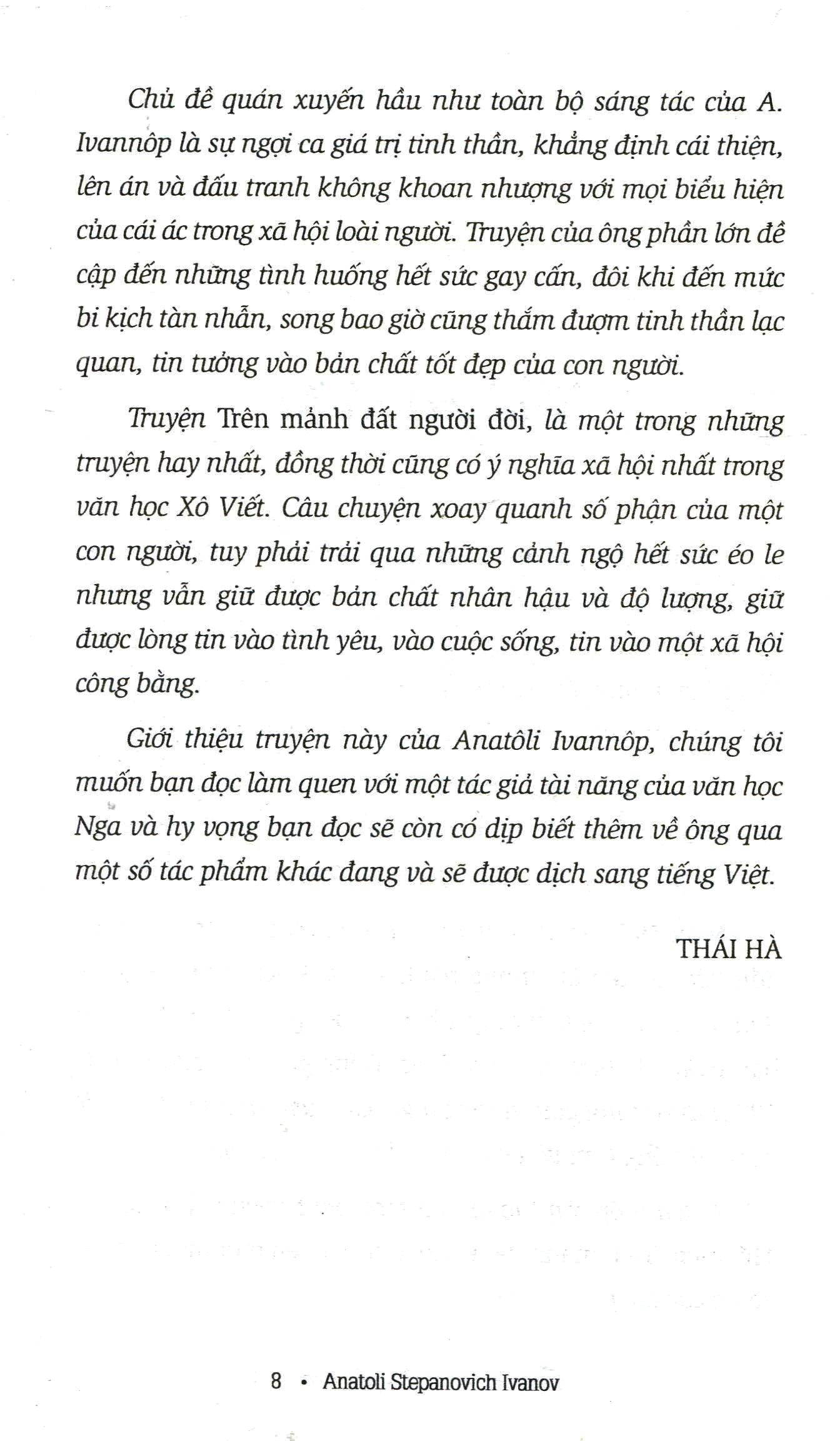 Trên Mảnh Đất Người Đời - Anatoli Stepanovich Ivanov và Thái Hà