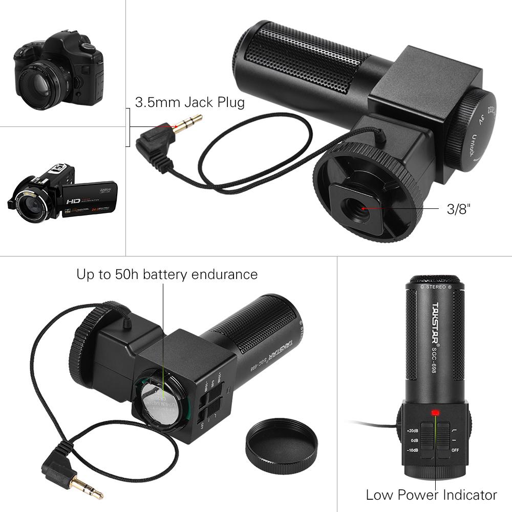 Micro shortgun cho máy ảnh, máy quay Takstar SGC-698