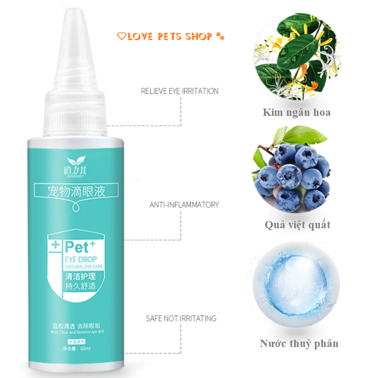 Thuốc nhỏ tai, nhỏ mắt, bột nhổ lông tai cho Chó Mèo - Love pets shop