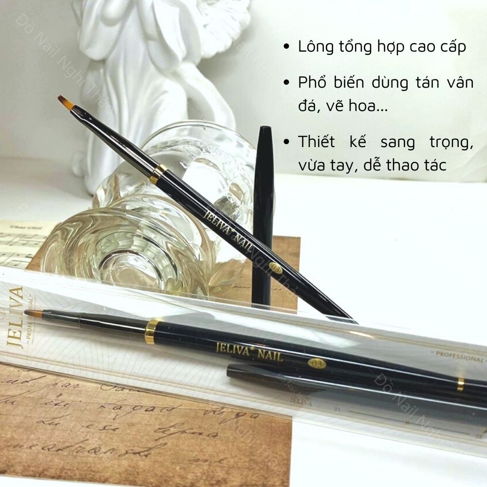 Cọ tán vân đá vẽ hoa số 03 Nghi Thảo