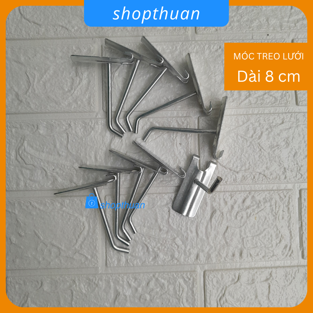 Móc sắt treo lưới dài 8cm, tay lưới phi 5cm - móc treo lưới