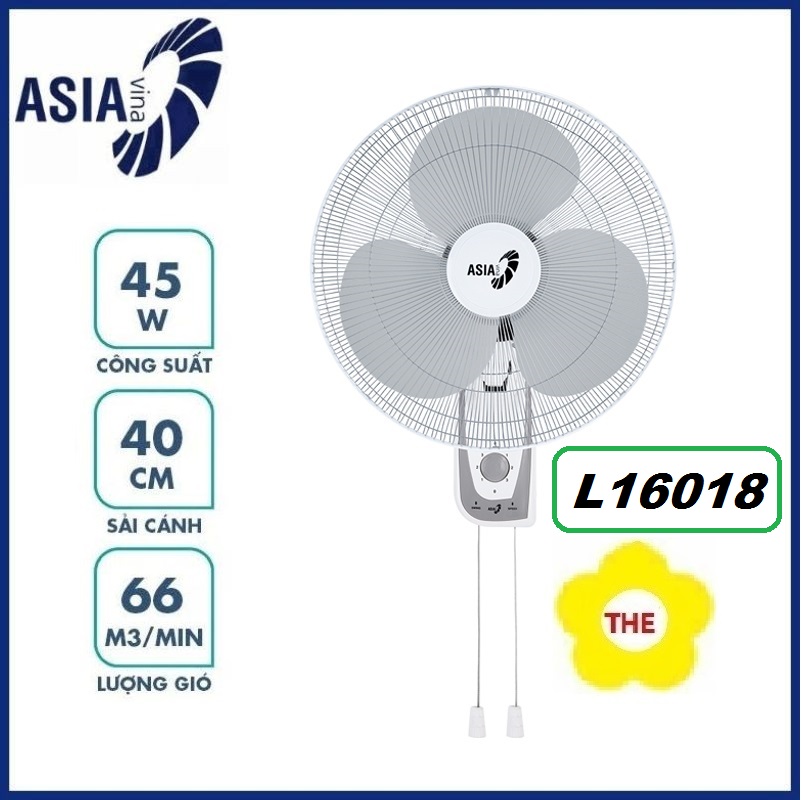Quạt treo tường 2 dây asia vina l16018 / quạt treo 2 dây asiavina