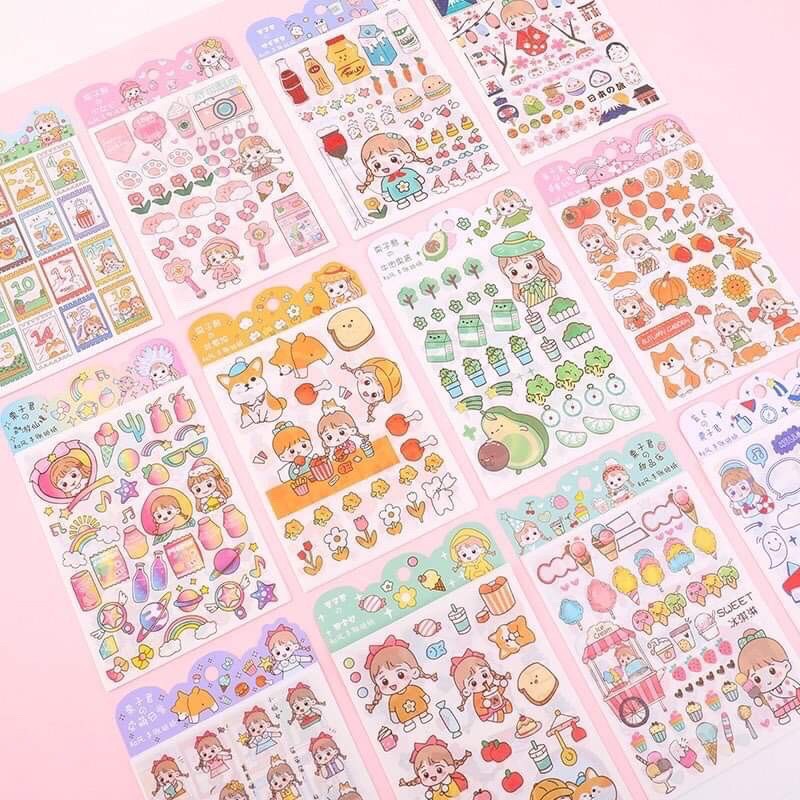 Set 4 tấm sticker em bé dễ thương - MiuSua