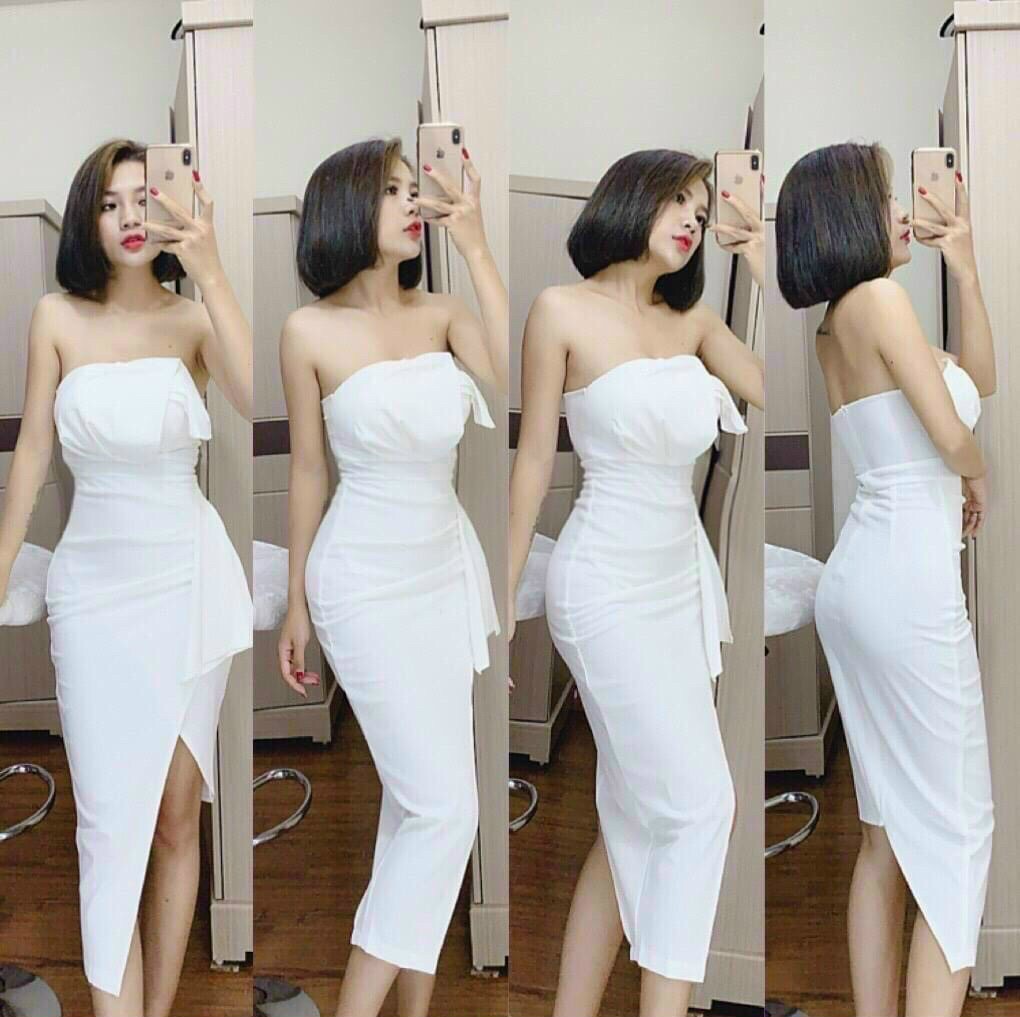 [HCM]Đầm cúp ngực xếp ly ( có mút ngực)