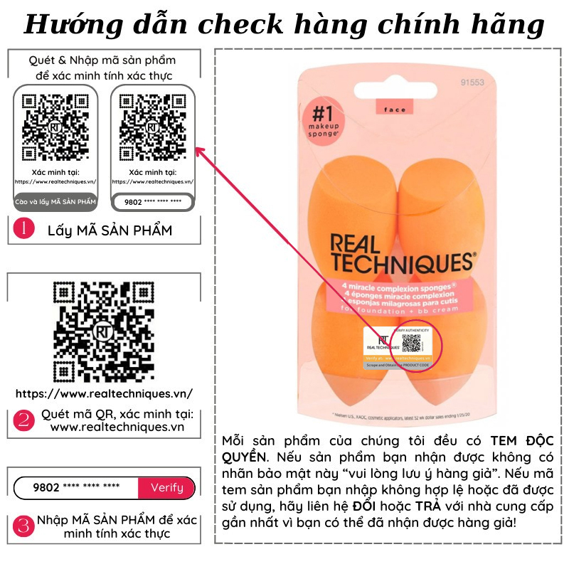 [HCM]Set 4 Mút Tán Kem Nền REAL TECHNIQUES BY SAM & NIC ( Set 4 Mút )