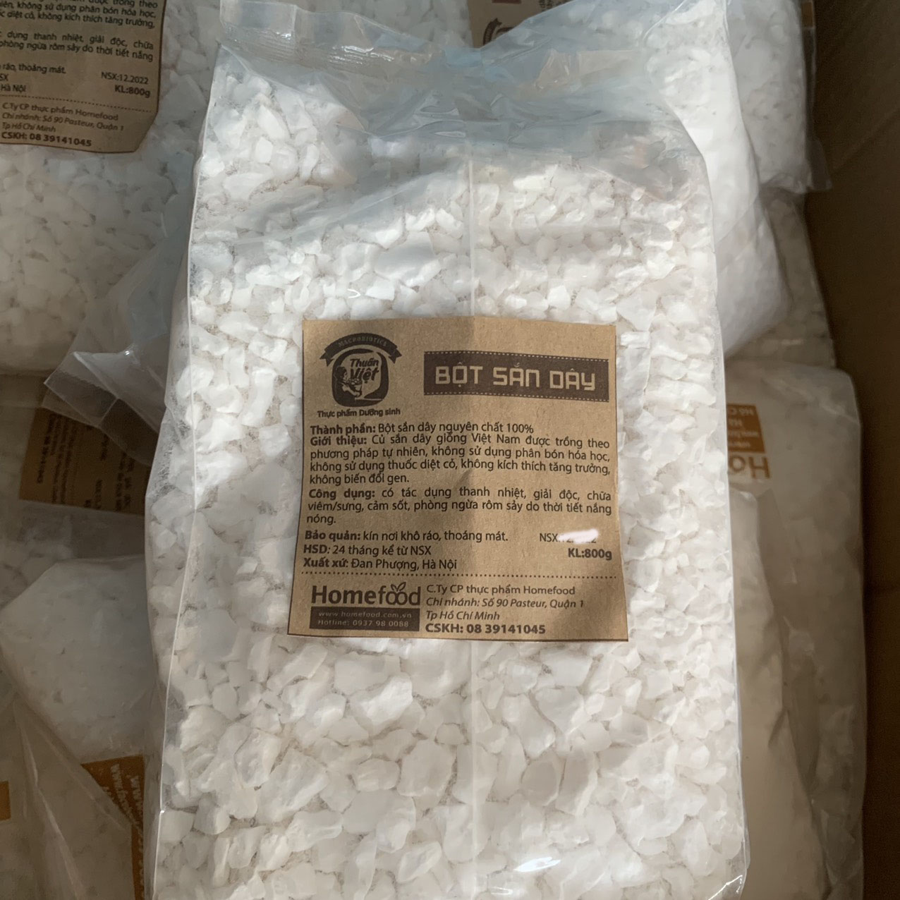 Bột sắn dây sạch HomeFood 800g