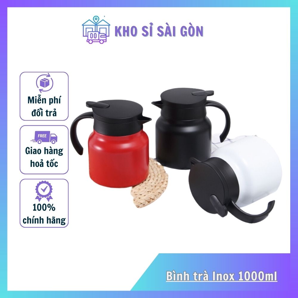 Ấm pha trà, Bình pha trà giữ nhiệt inox dung tích 1000ml
