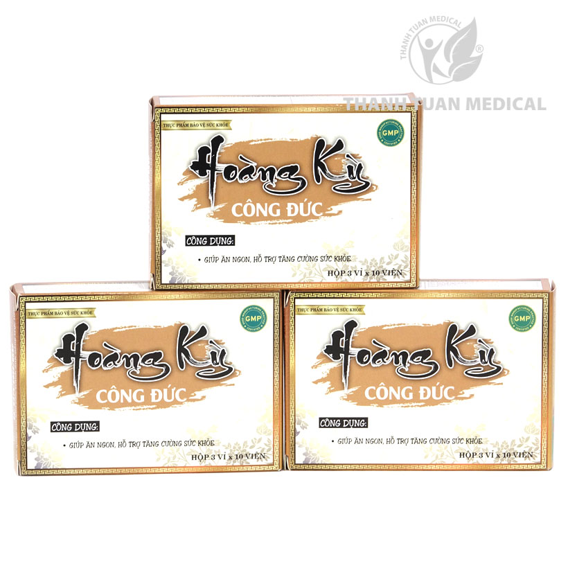 Bộ 6 hộp viên uống Hoàng Kỳ Công Đức (Bổ Trung Ích Khí) - Giúp ăn ngon, hỗ trợ tăng cường sức khỏe