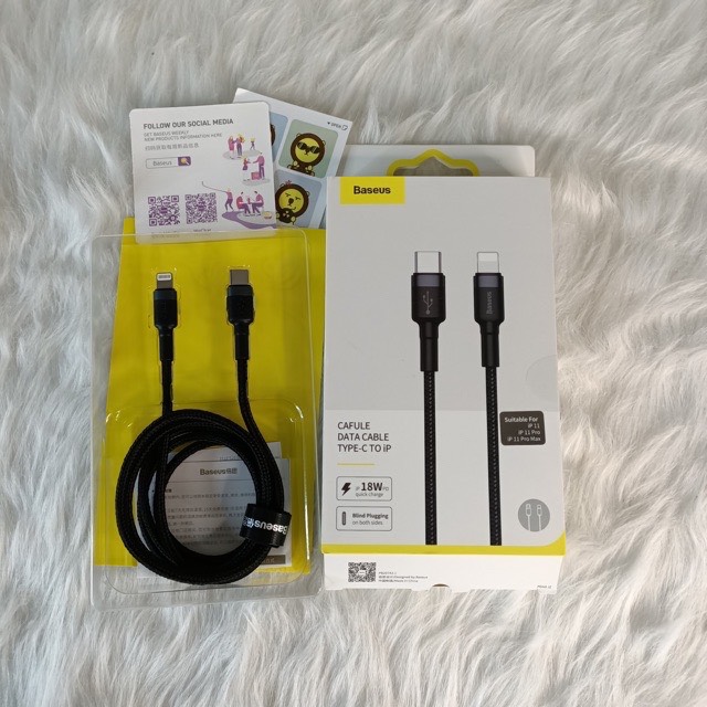 [ CHÍNH HÃNG ] DÂY SẠC , CÁP SẠC 18W TYPE- C TO LIGHTNING CHO IPHONE - BH 12 THÁNG