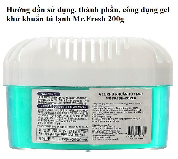 Gel khử mùi tủ lạnh Mr Fresh 200g