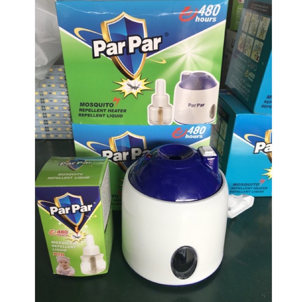 Máy Đuổi Muỗi Xông Tinh Dầu Par Par (Tặng Kèm 1 Lọ Tinh Dầu)