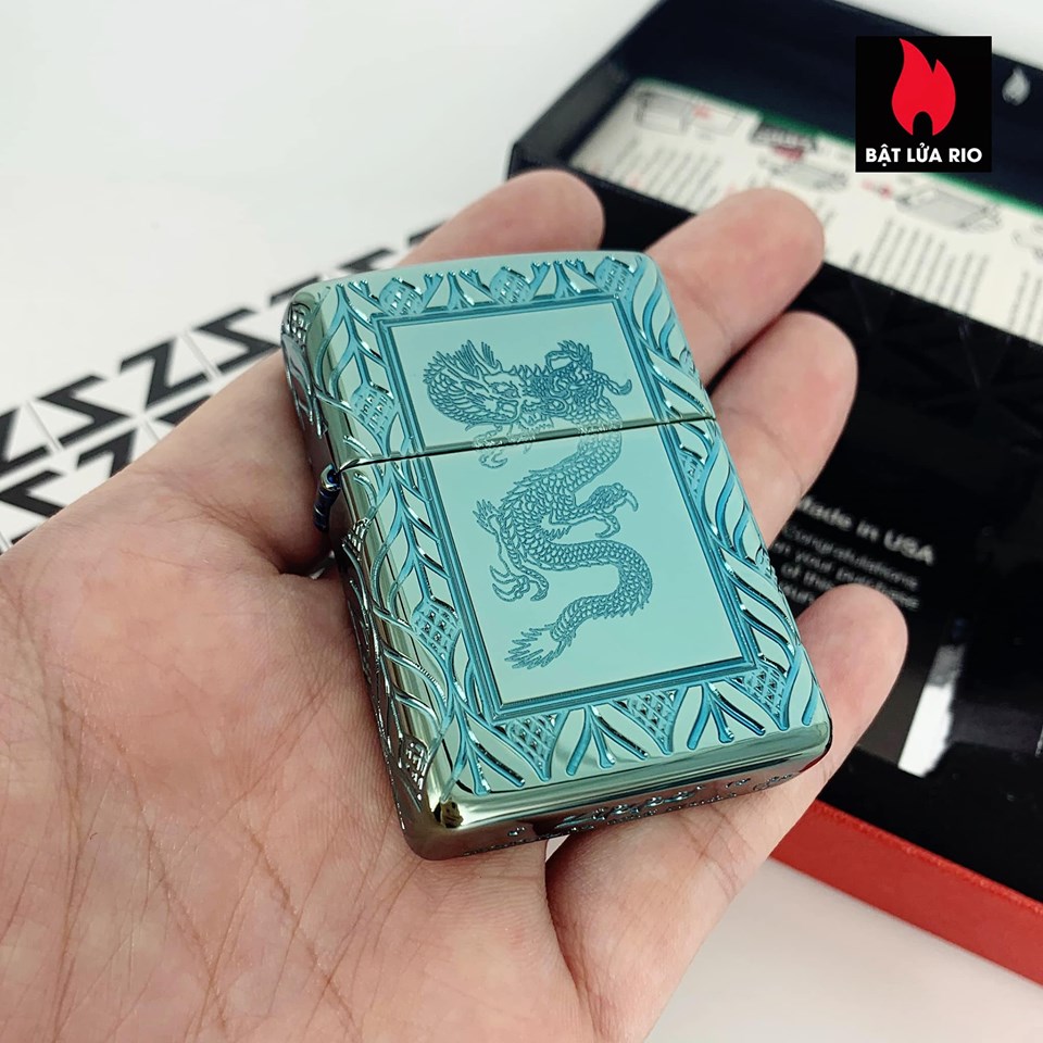 Bật lửa Zippo 49054 – Zippo Armor® High Polish Green Elegant Dragon