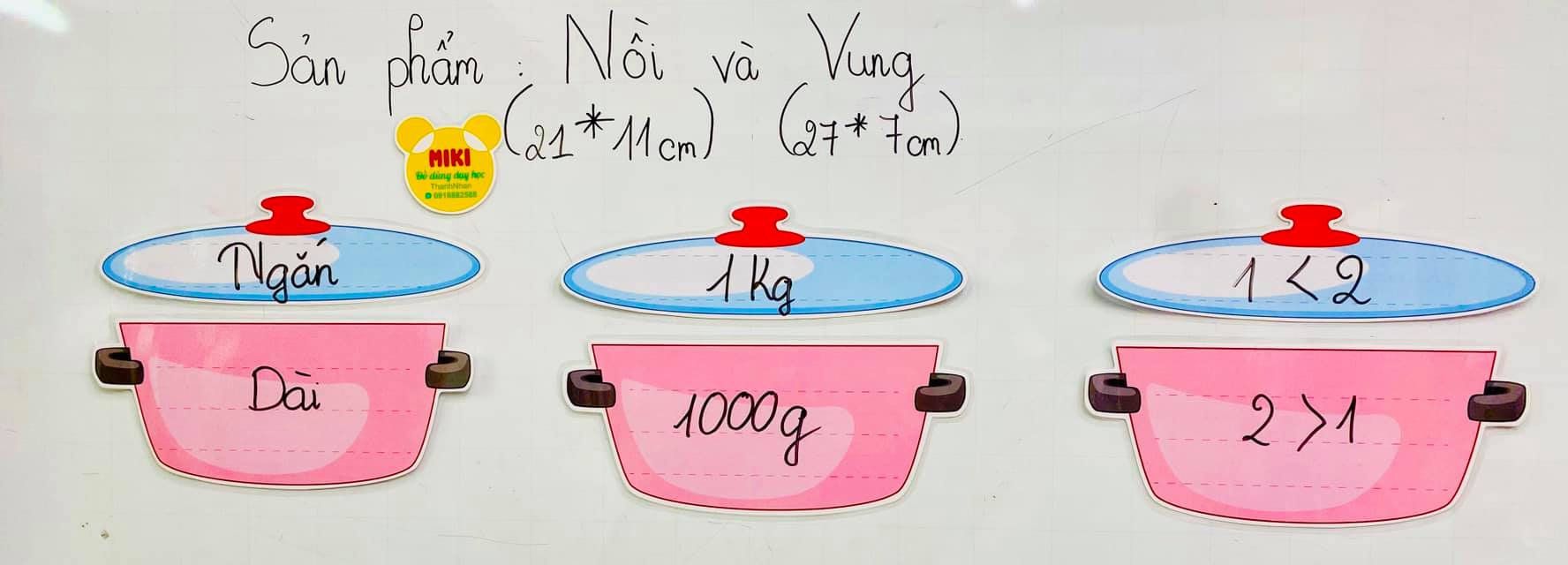 BỘ NỒI VÀ VUNG dạy học (Đồ Dùng Dạy Học MIKI)