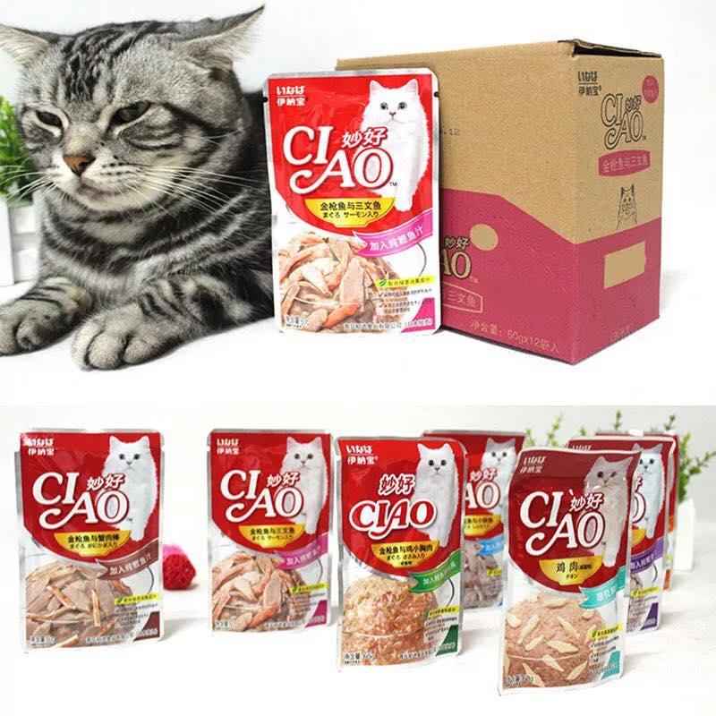 Pate Mèo, Pate Ciao 60g, Nhiều Vị