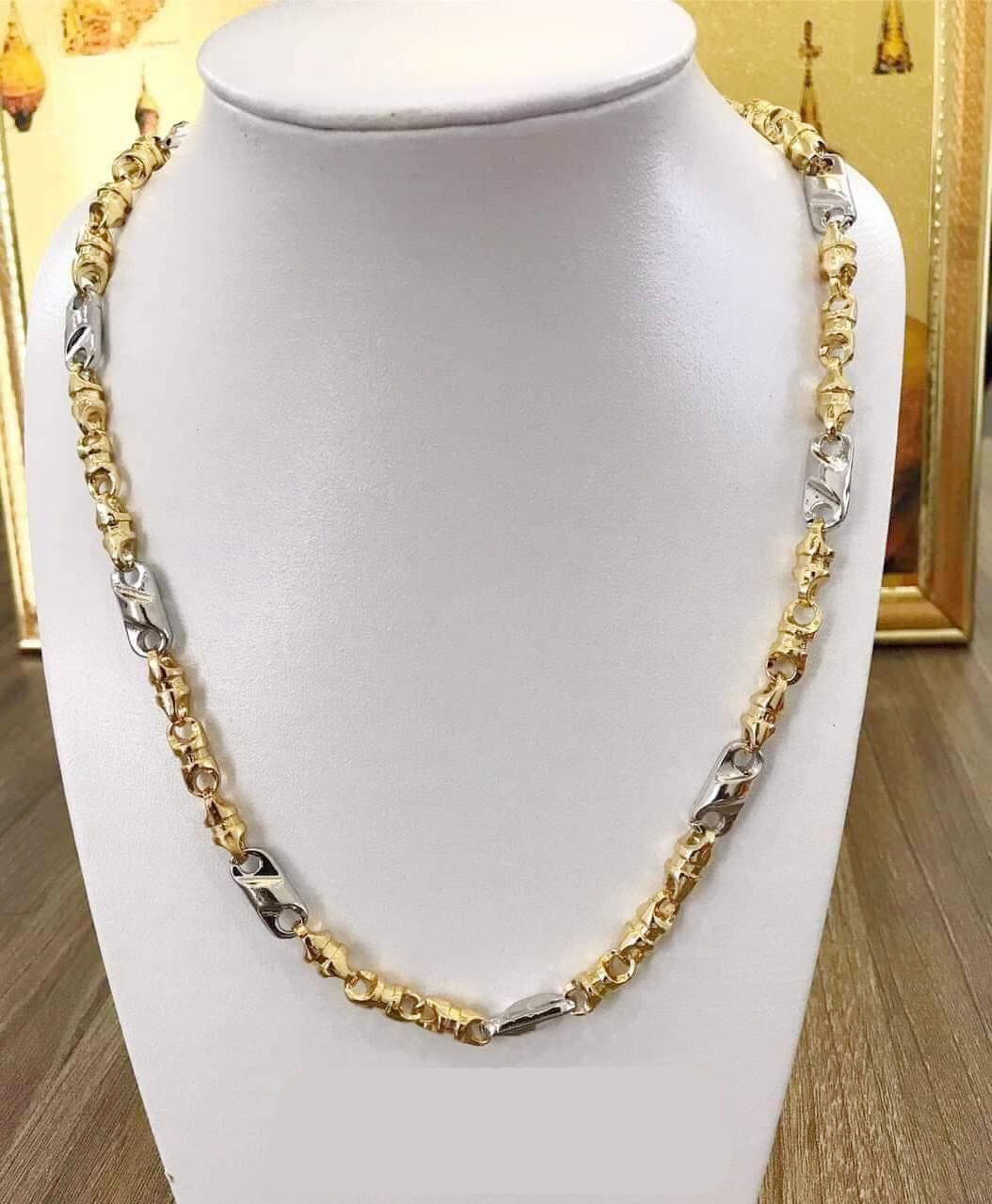 Dây Chuyền Nam Titanium Cao Cấp Mạ Vàng