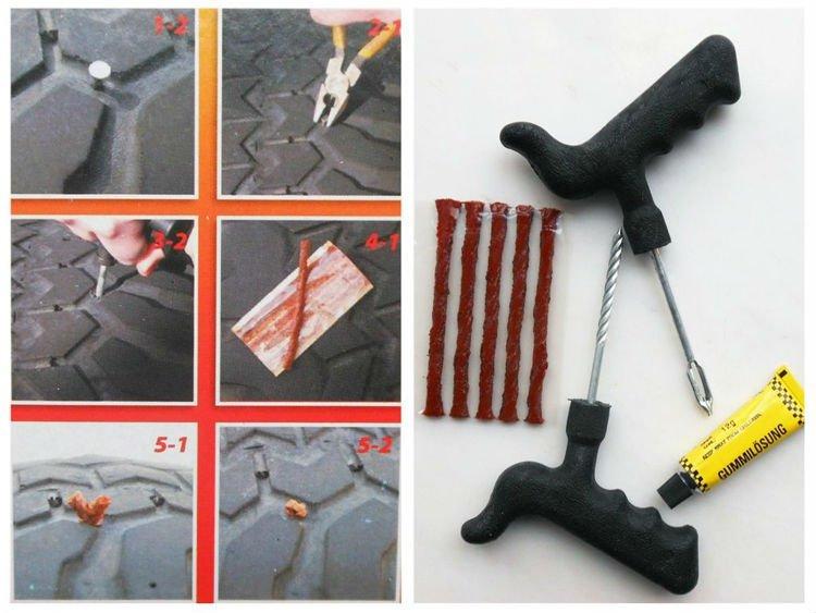 Bộ keo tự vá lốp không săm