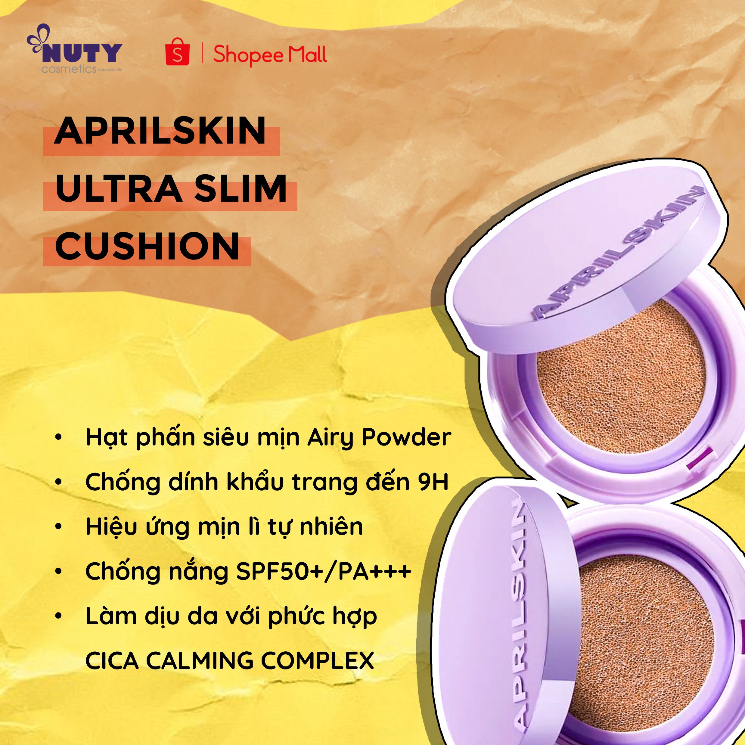Phấn Nước Aprilskin Ultra Slim Cushion SPF50+/PA+++