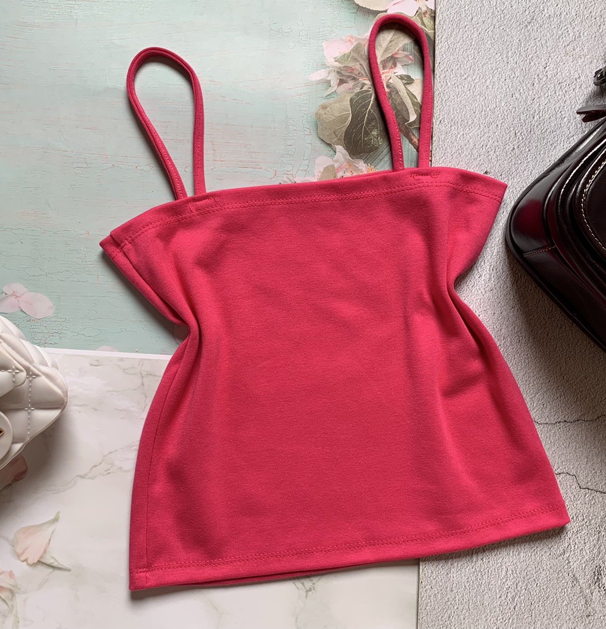 Áo 2 dây croptop áo hai dây dáng ôm dây bản to chất liệu cotton mịn mát