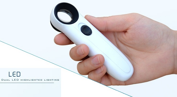 Kính lúp 40X cầm tay có đèn MG6B-1B