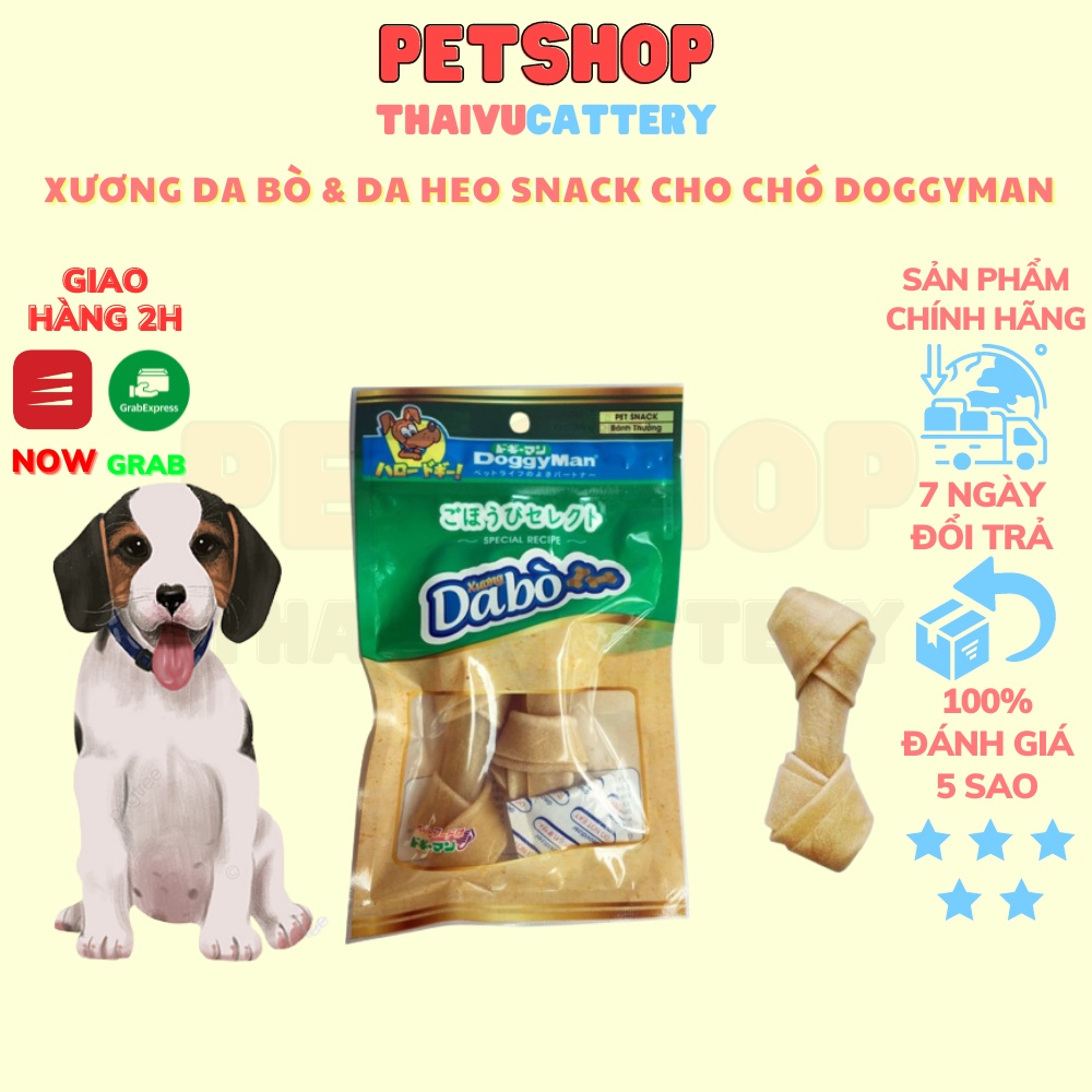 Xương Da Bò & Da Heo Snack Cho Chó DoggyMan