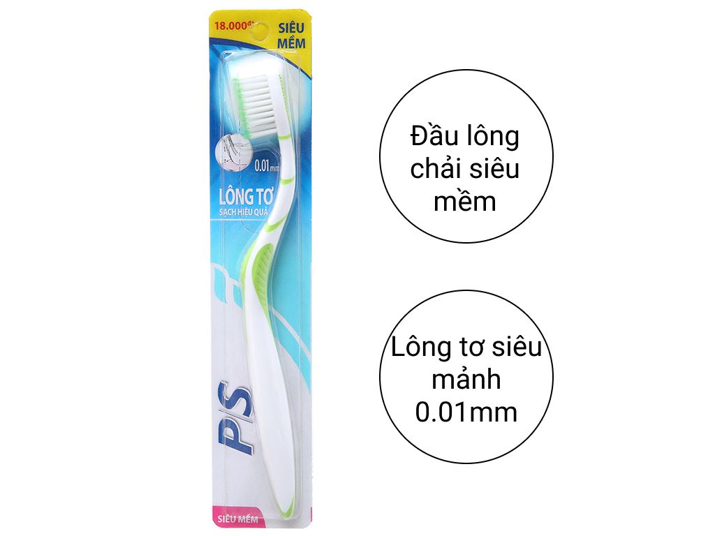 Bàn chải PS lông tơ siêu mềm lẻ 1 cái (giao màu ngẫu nhiên)