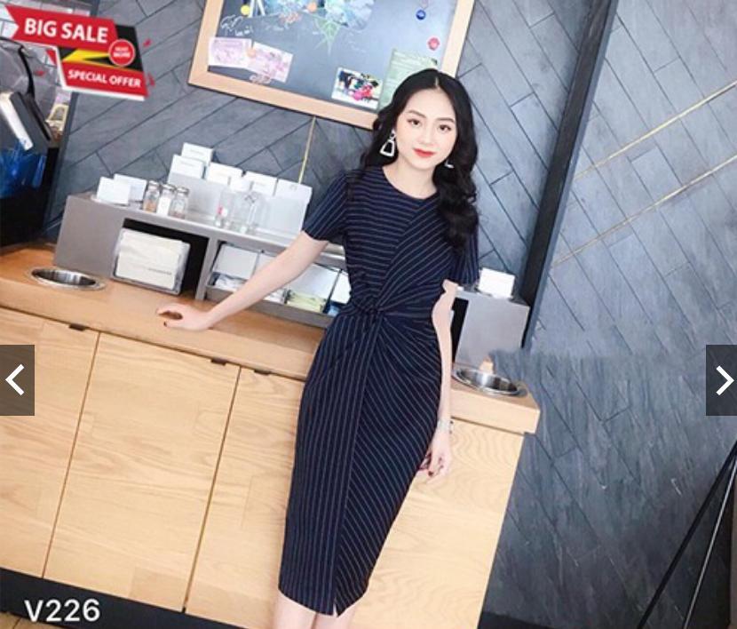 [HCM]ĐẦM SỌC XOẮN EO NANA