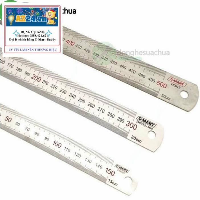 Thước lá C-Mart D0019-300 300mm (30cm) (Đài Loan)