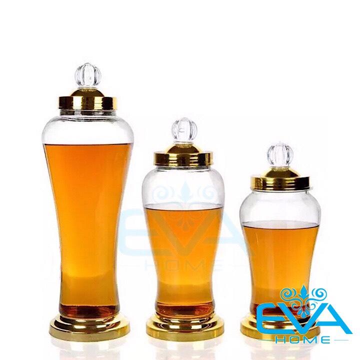 [HCM]Bình Ngâm Thủy Tinh 5 Lít Dáng Củ Sâm HS5L