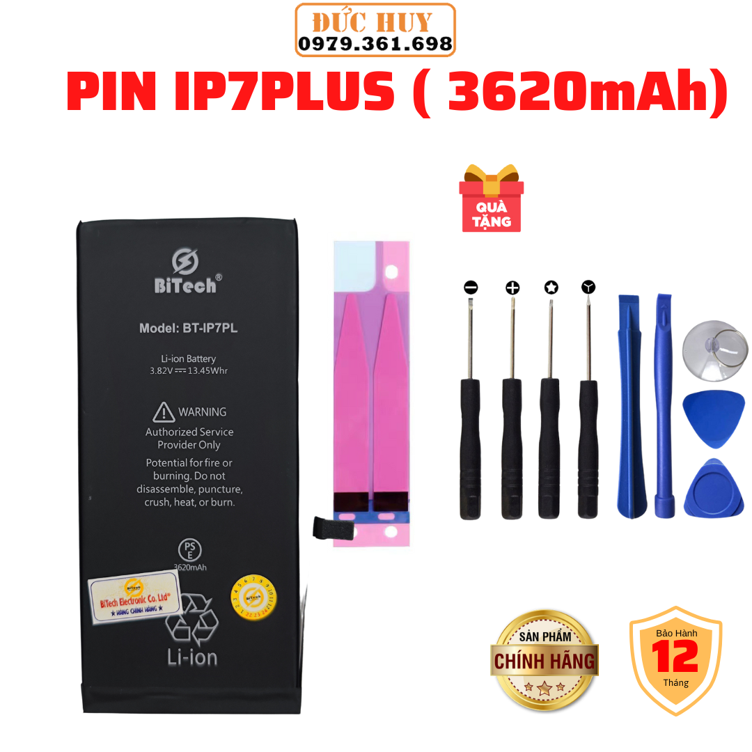 Pin IP7 Plus Dung Lượng Cao BiTech BT-IP7 PLUS ( 3620 mAh )