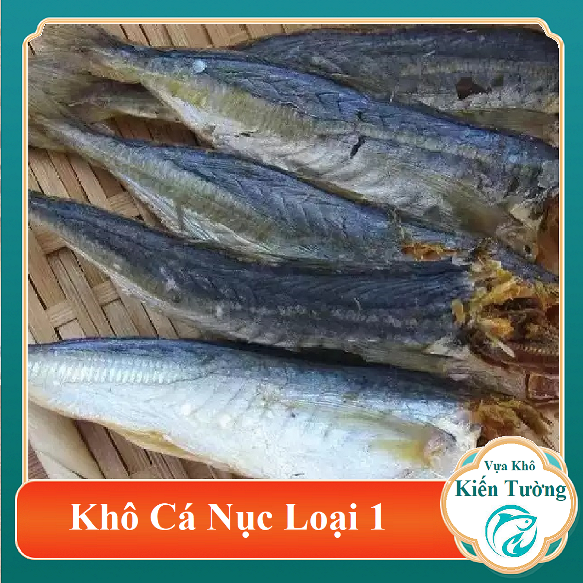 1 Kg Khô cá nục hấp nhạt loại nguyên con nhà làm, cá nục gai, nục chuối ngon - cá Nghệ An- Vựa Khô Kiến Tường
