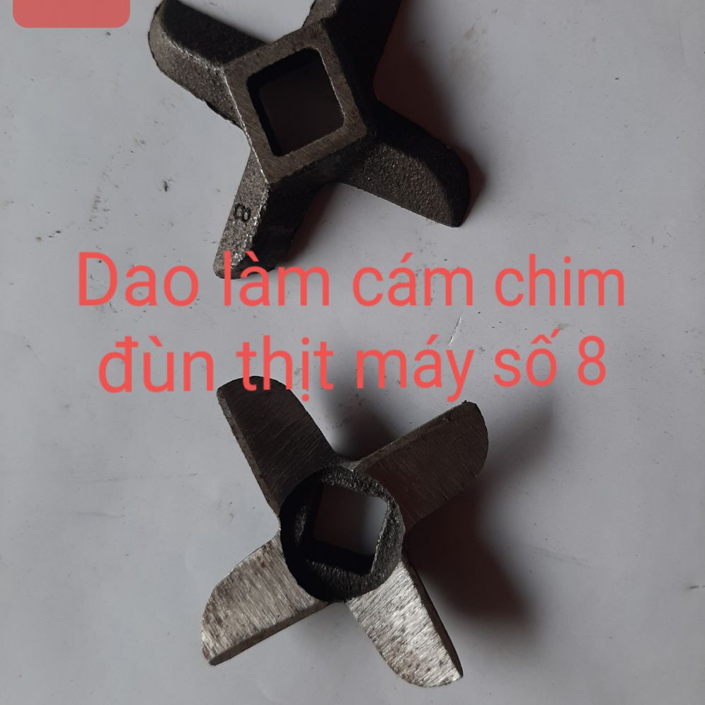 Dao làm cám chim 8 - dao xay thịt cối ( máy 8 )