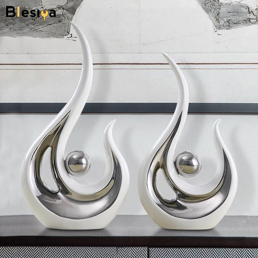 Blesiya tượng gốm 2 lần, tượng điêu khắc thủ công trung tâm trang trí bộ sưu tập