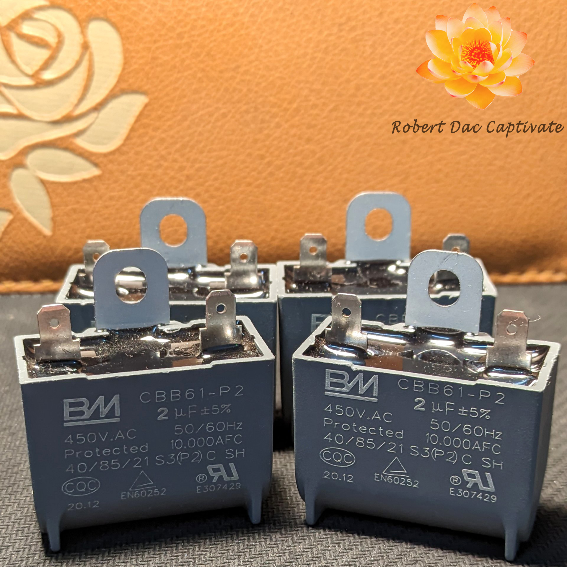[HÀNG XỊN] Tụ quạt 2µf chính hãng BM (Tụ điện 2uf - 450V.AC)