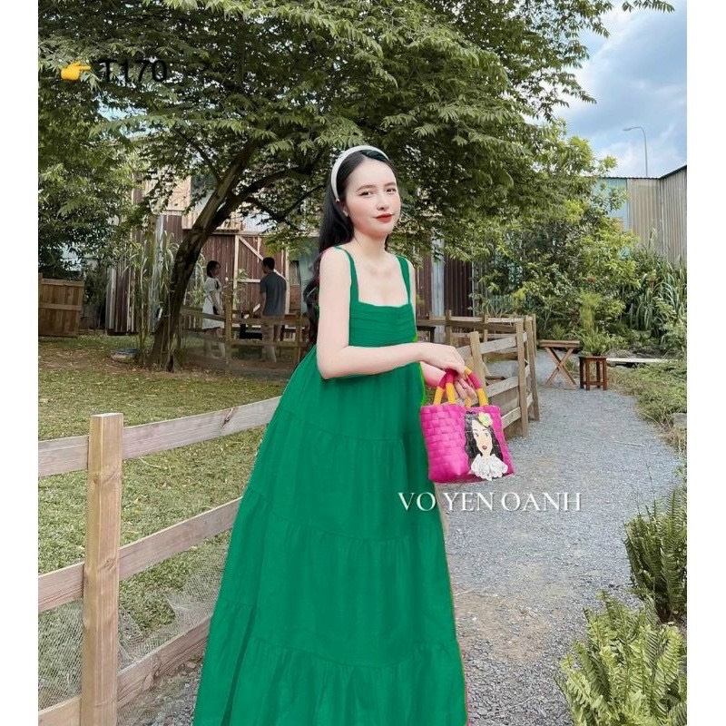 Đầm maxi 2 dây thần thánh