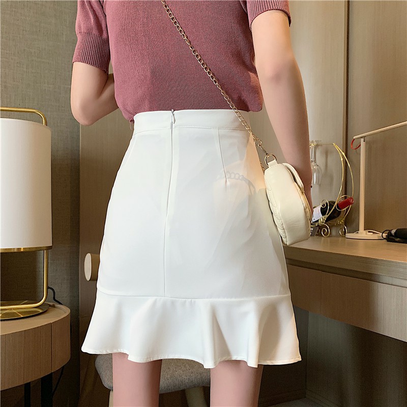 Chân Váy Nữ Chữ A Dây Rút Viền Bèo