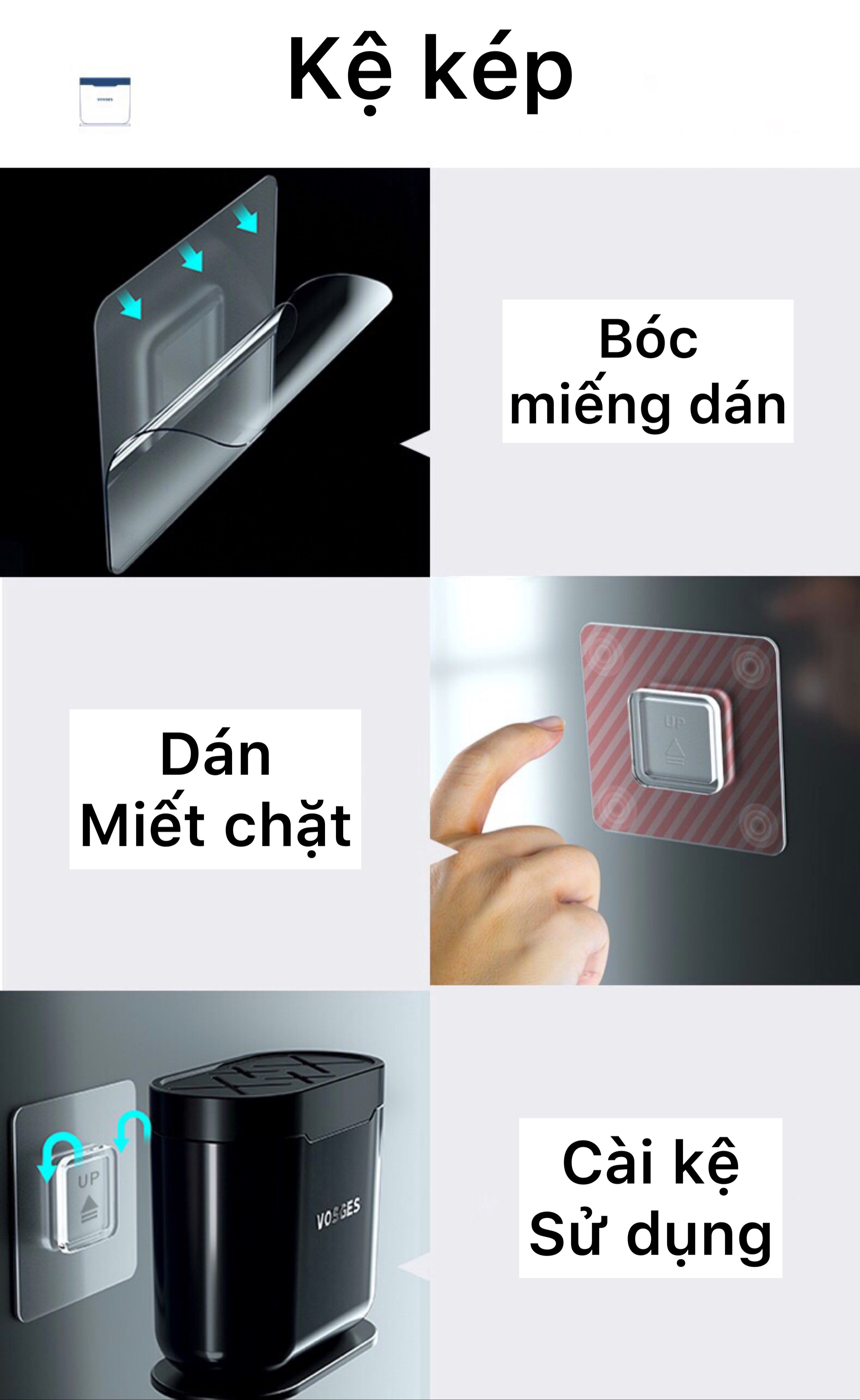 Kệ treo bàn chải đánh răng điện dán tường VOSGES