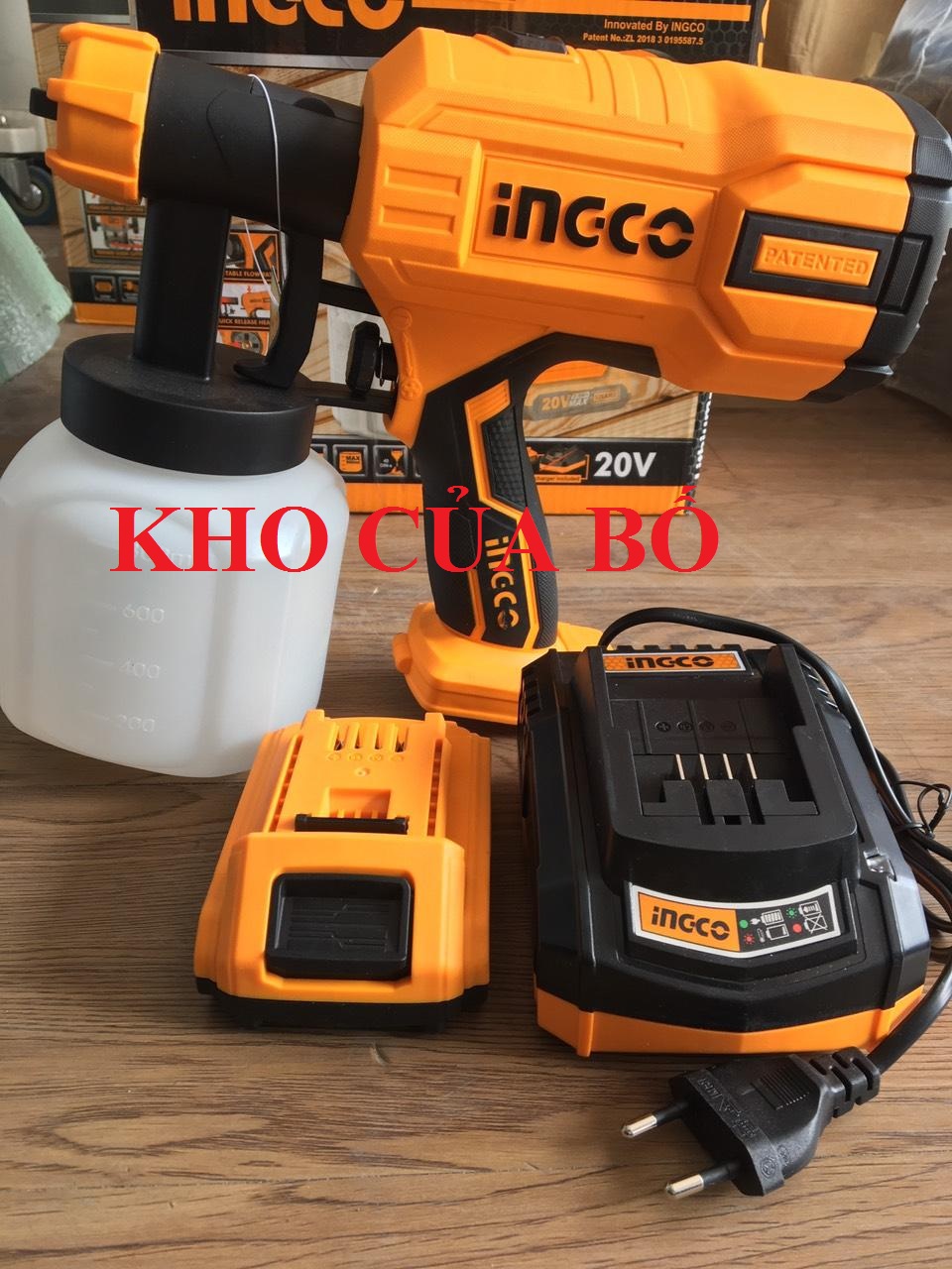 20V Dụng cụ phun sơn dùng pin INGCO CSGLI2001 (1 PIN VÀ SẠC)
