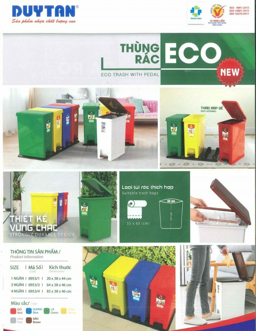 Thùng rác phân loại ECO 2 DUY TÂN