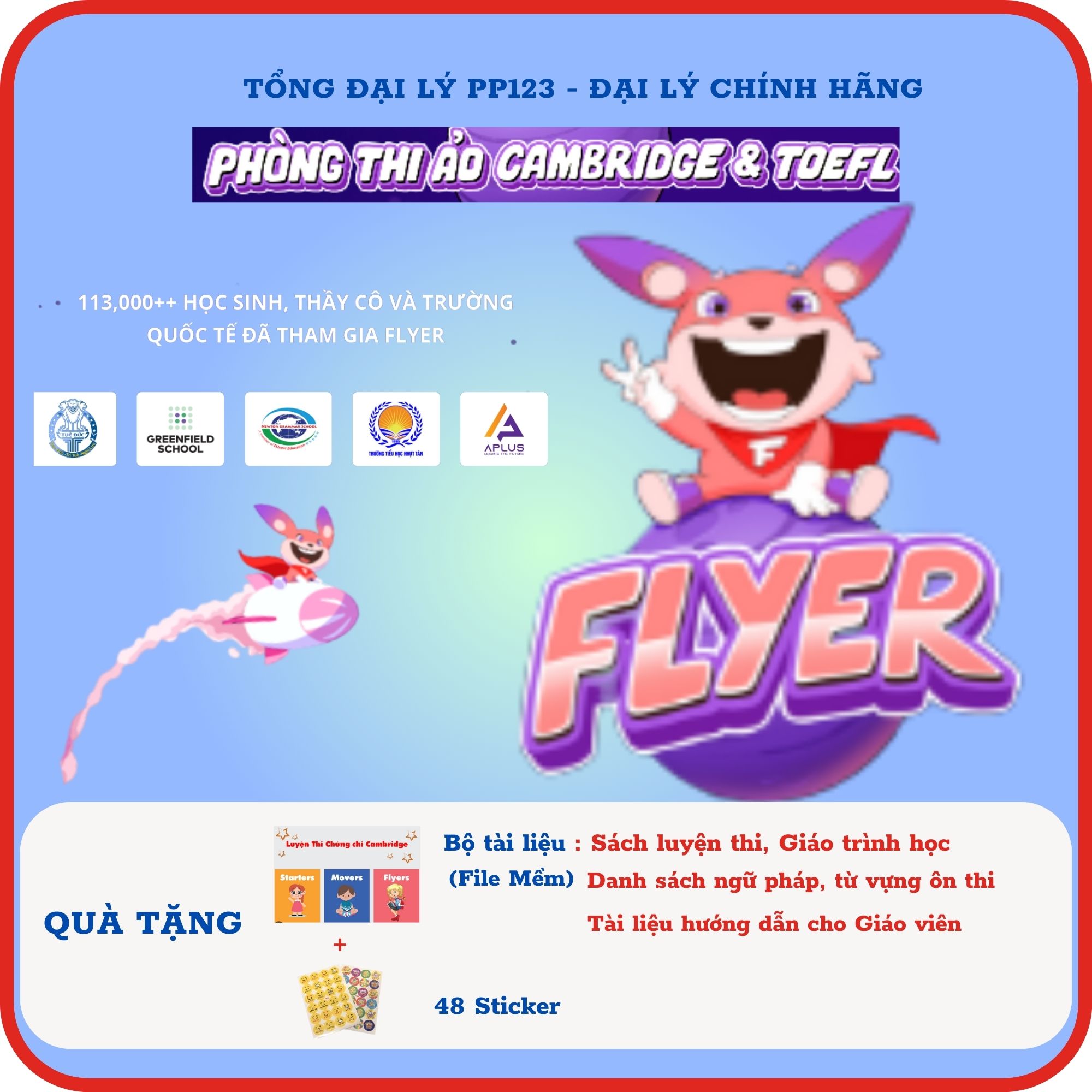 Phòng thi ảo - Luyện thi FlyerCambridge & Toefl