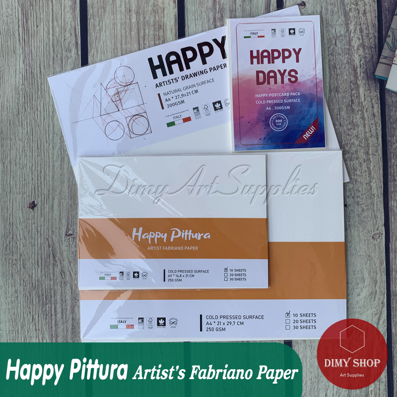 Mua Giấy vẽ đa chất liệu HAPPY Pittura 250gsm (vân nổi Cold)