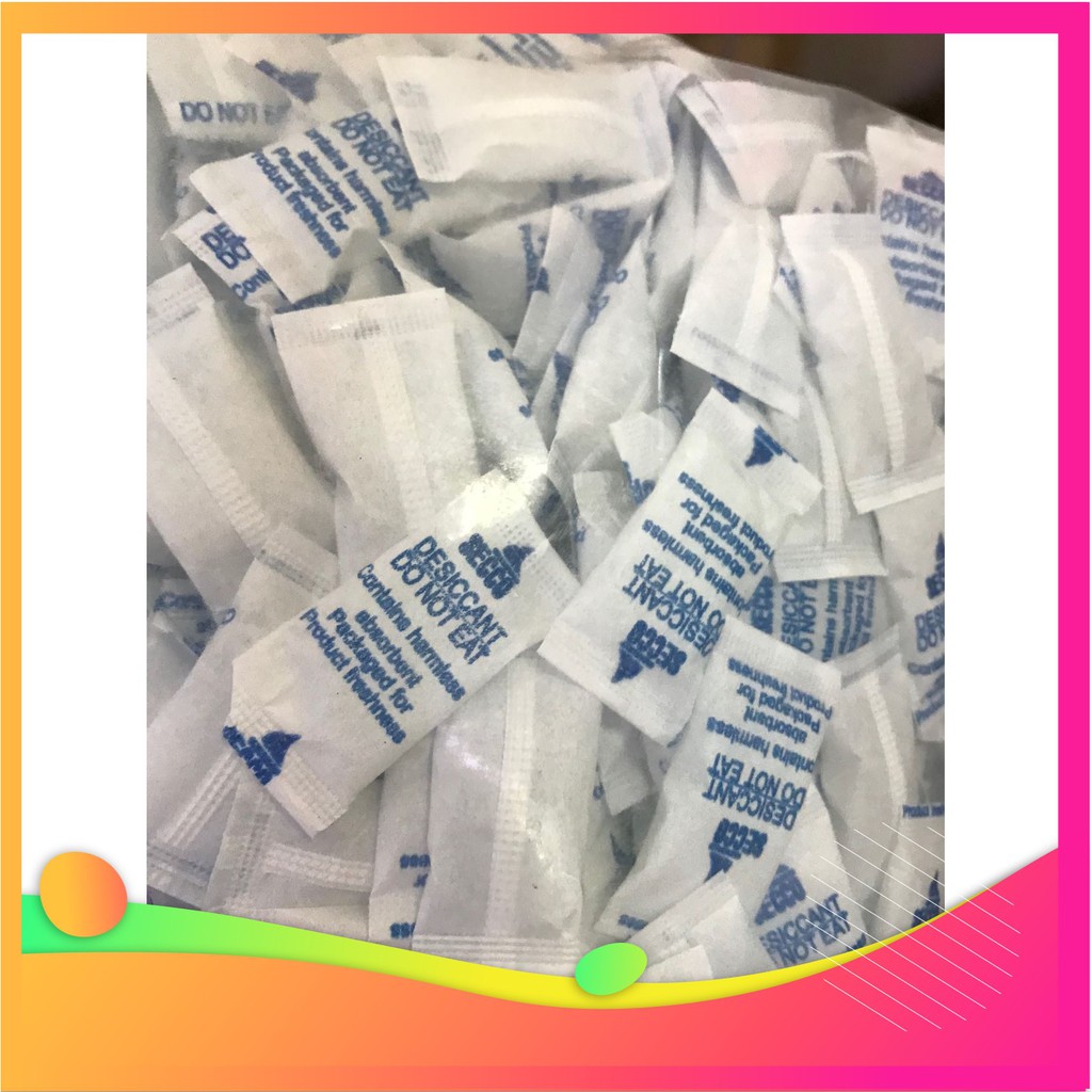 100 gói hút ẩm đa dụng vỏ trắng xanh