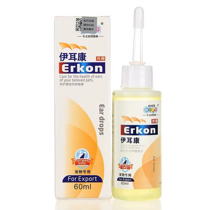 (ERKON) Dung dịch vệ sinh tai chó mèo - Ngăn ngừa viêm hiệu quả