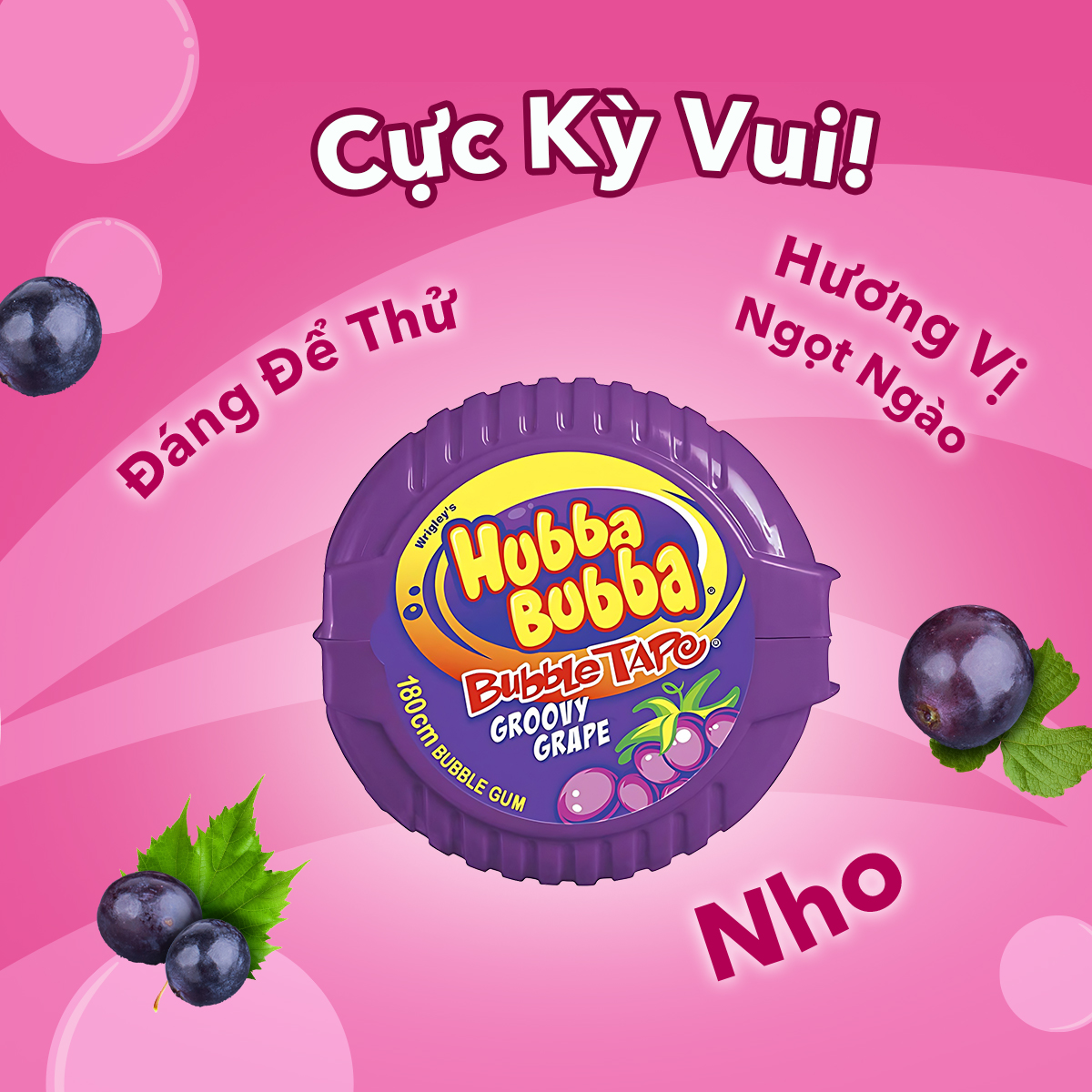 Combo 2 hộp kẹo Sing-gum Hubba Bubba vị nho
