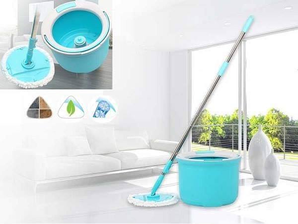 Bộ Cây Lau Nhà Xoay Tay Lock&Lock Corner chuyên dụng lau sạch các góc tường ETM494