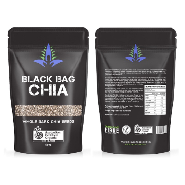 Hạt chia đen BLACK BAC CHIA 500g
