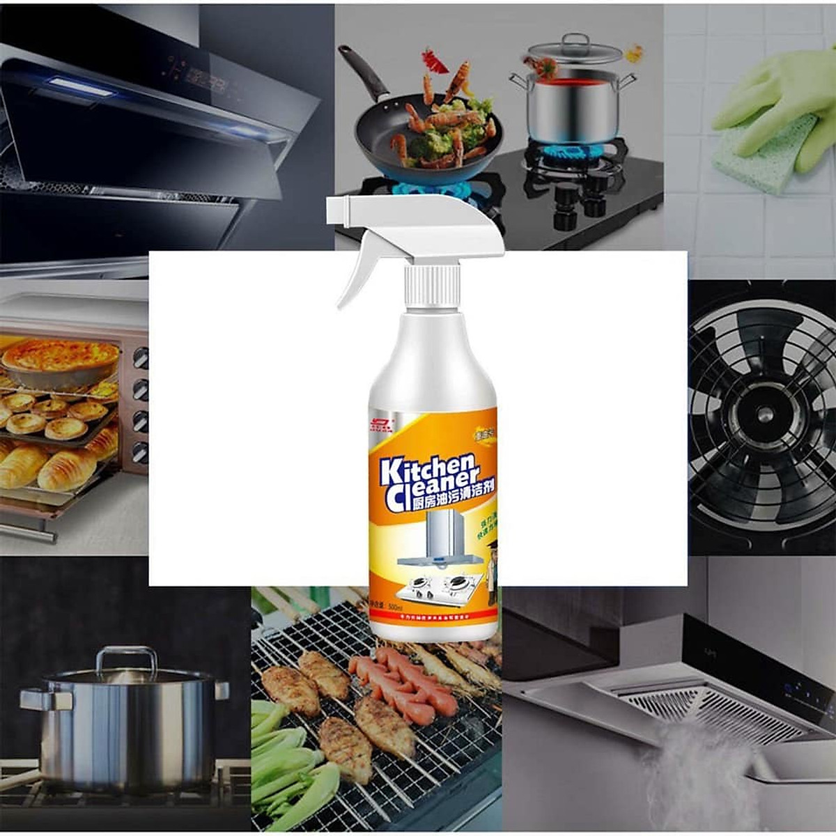 Chai Xịt Kitchen Cleaner Mỏ Vịt Vệ Sinh Nhà Bếp 500Ml